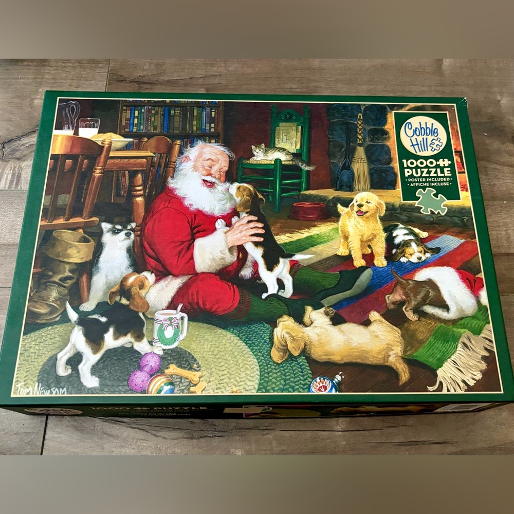 Cobble Hill Santa and Puppies Puzzle